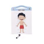 Parts of Body Puzzle for Kids – 2 in 1 Educational Jigsaw with Write and Erase Board - Image 3