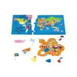 Mapology World with Flags & Capitals – Fun Educational Geography Puzzle for Kids (78 Country-Shaped Pieces) - Image 4