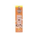 Ratnas Wooden Tower Game 54 Block Stacking and Balancing Toy. builds coordination, focus, and strategy. A fun wooden game for kids and families