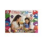 Crazy Dough with 3D Shapes– Educational Colours & Shapes Learning Kit for Kids | 2-in-1 Creative Play Dough Set